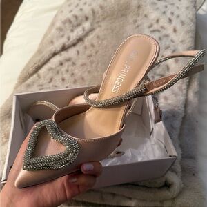 Women's Pink Embellished Heels